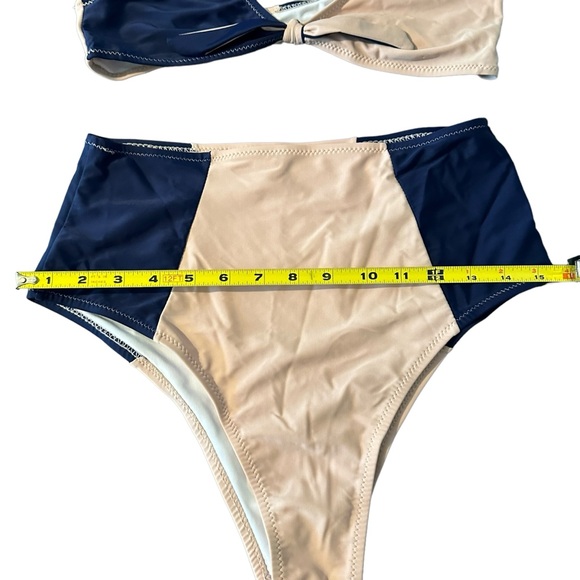Cupshe Lost in The Dream Color Block High-Waisted Bikini Sz M Swimsuit 2 Piece - Picture 5 of 12